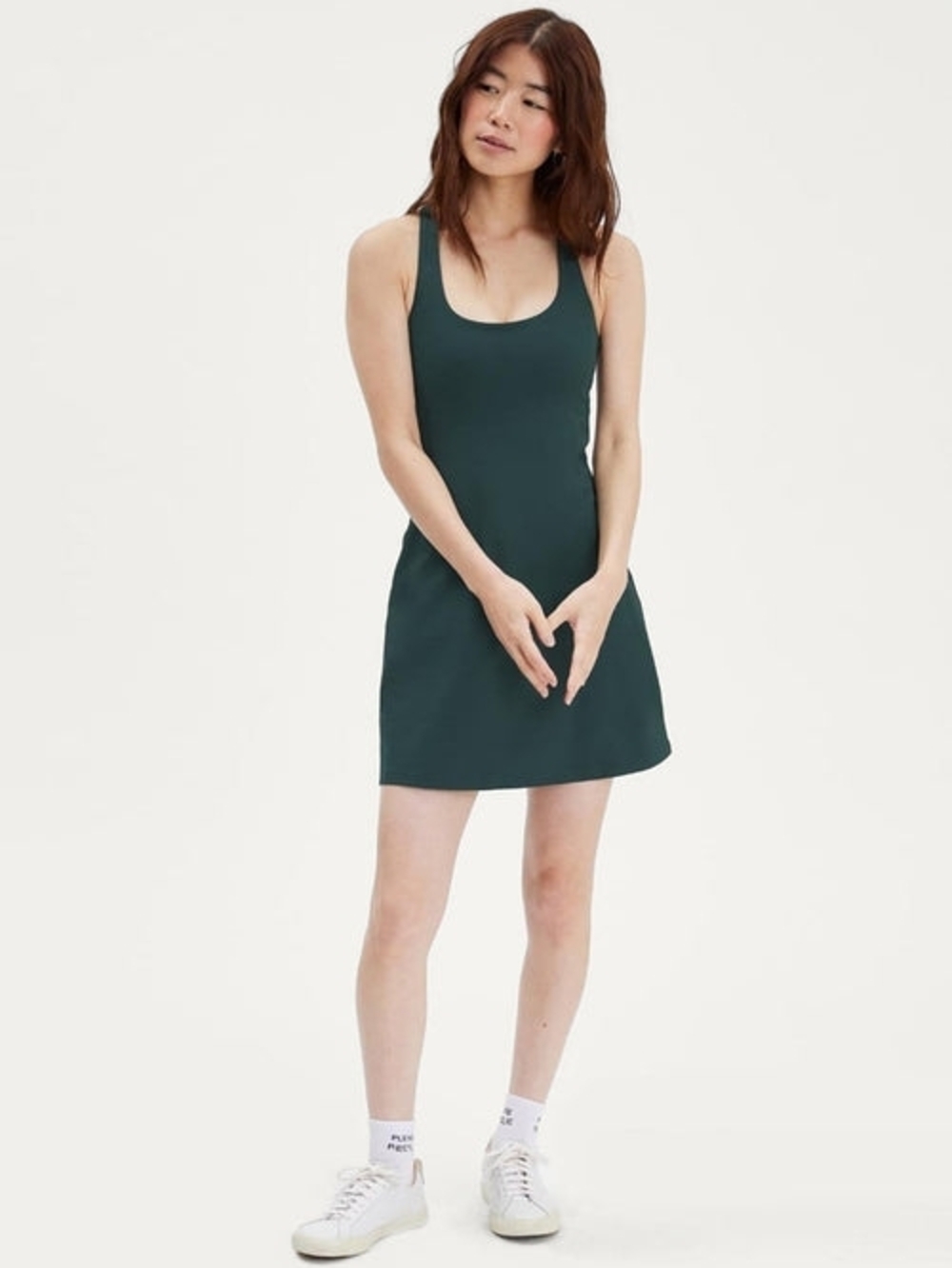 Girlfriend Collective Green Paloma Workout Dress